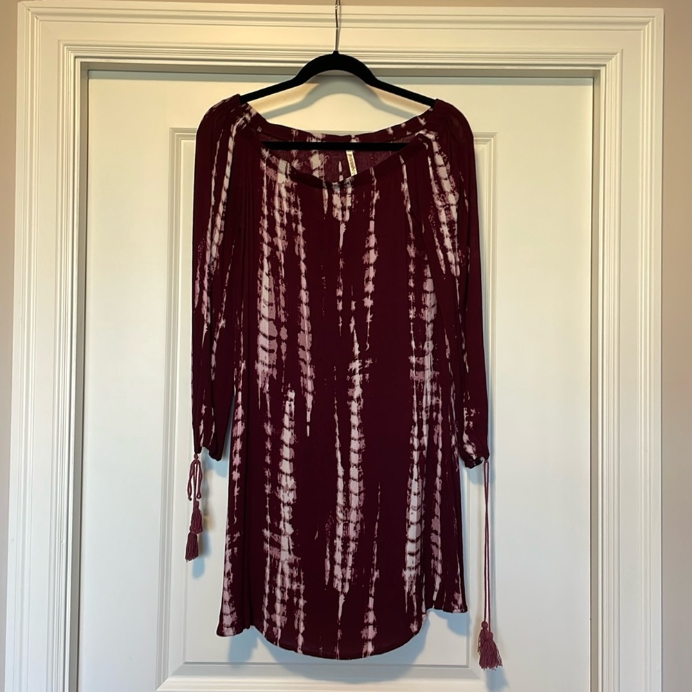 Maroon Tassel Dress